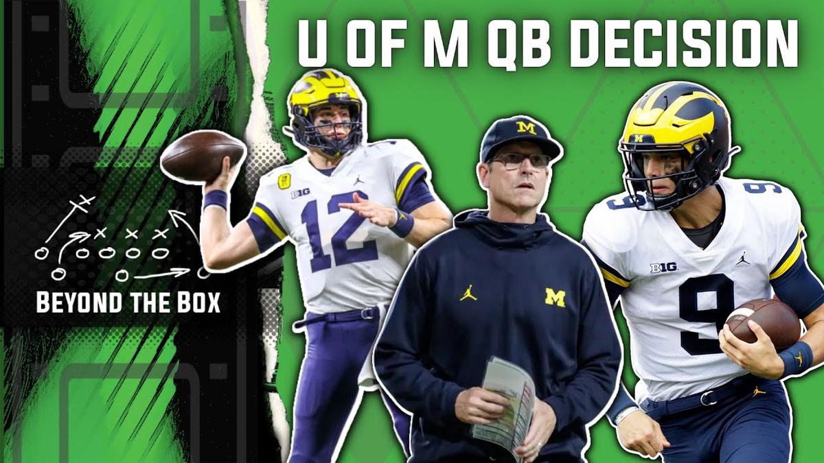 'Video thumbnail for Jim Harbaugh kind of made a decision about the Michigan QB situation'