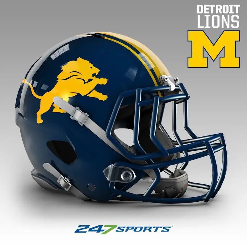 Michigan Lions helmet