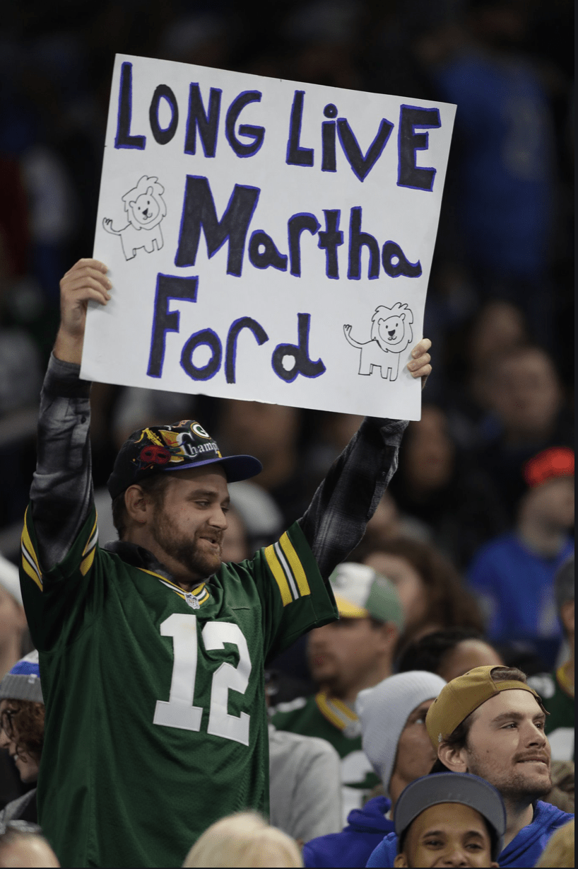 Detroit Lions, Martha Ford, Green Bay Packers