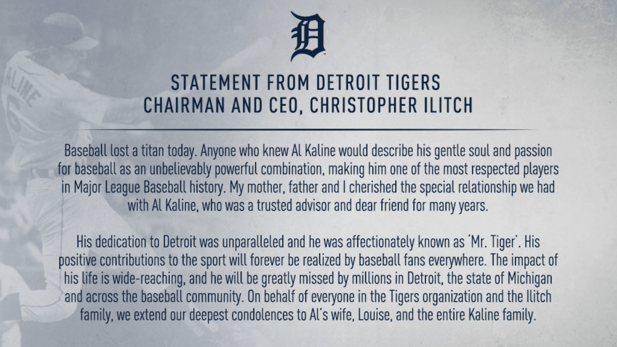 Al Kaline, Detroit Tigers, Christopher Ilitch