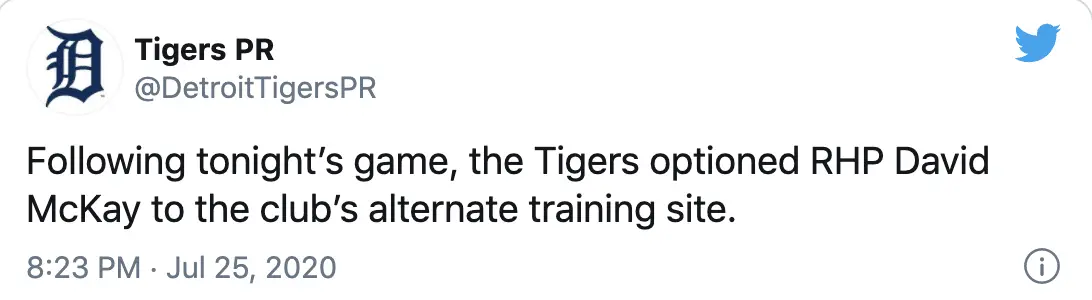 Detroit Tigers, David McCay