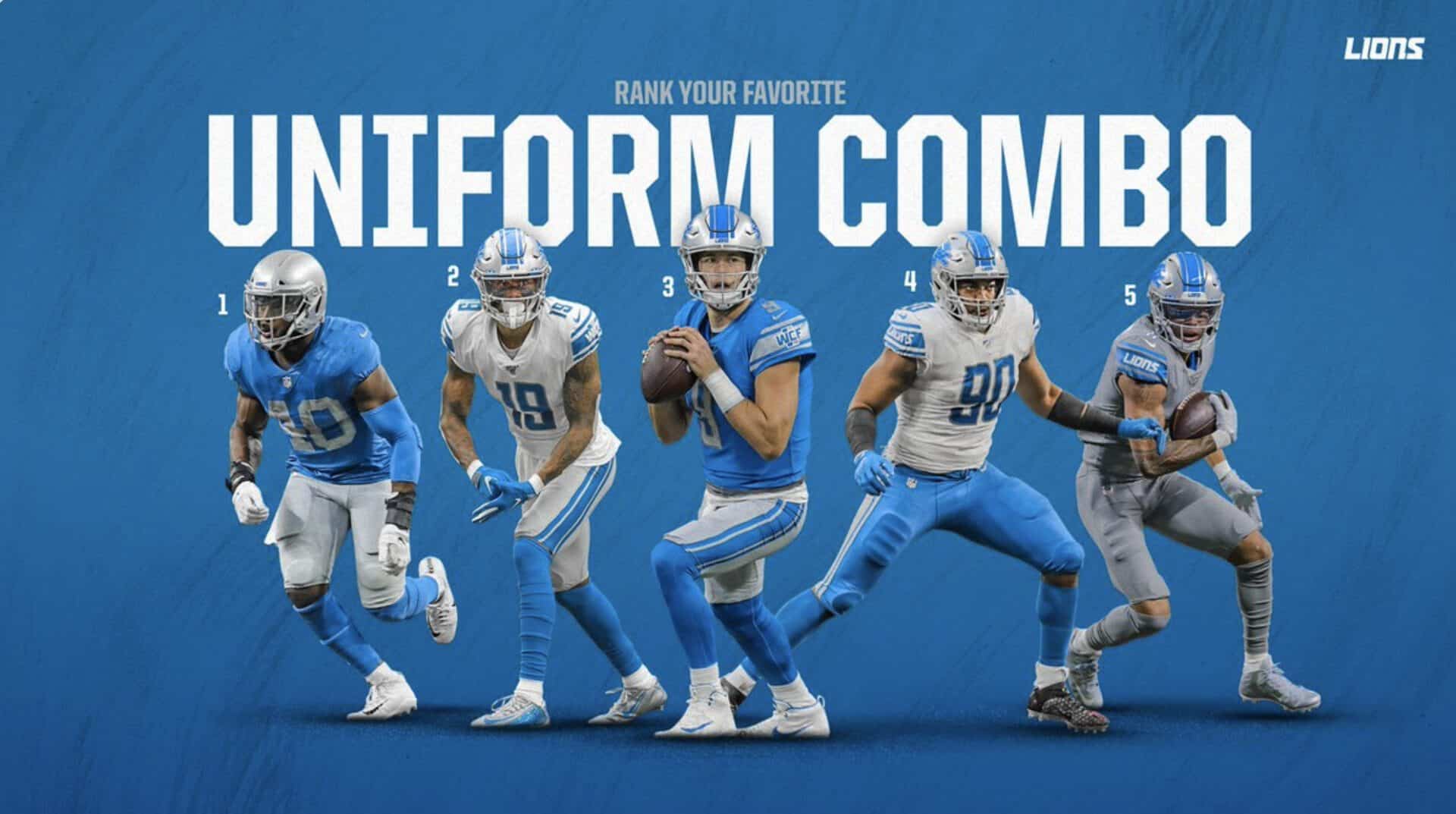 What is the Detroit Lions best uniform combination? Detroit Sports Nation