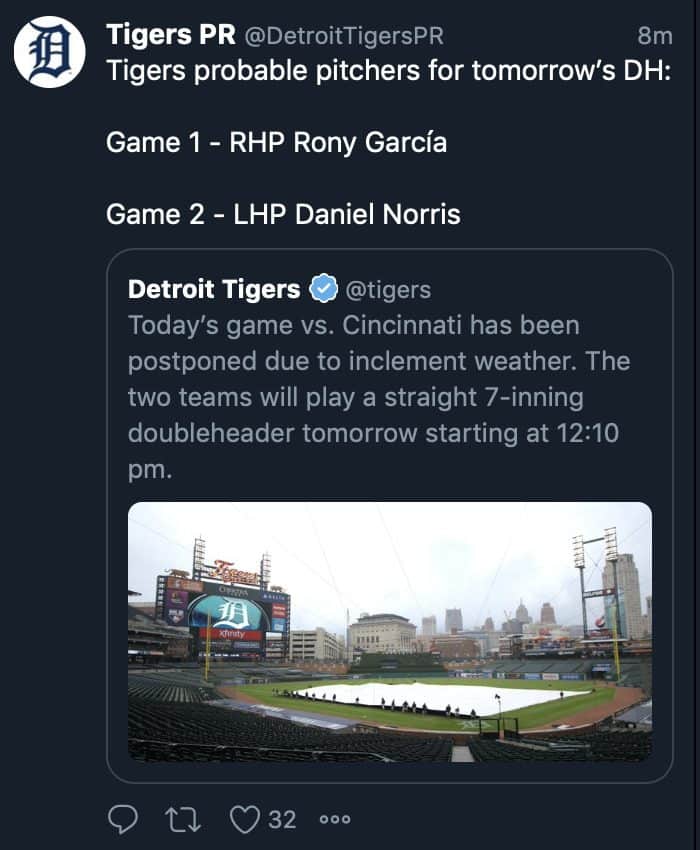 Detroit Tigers, Cincinnati Reds