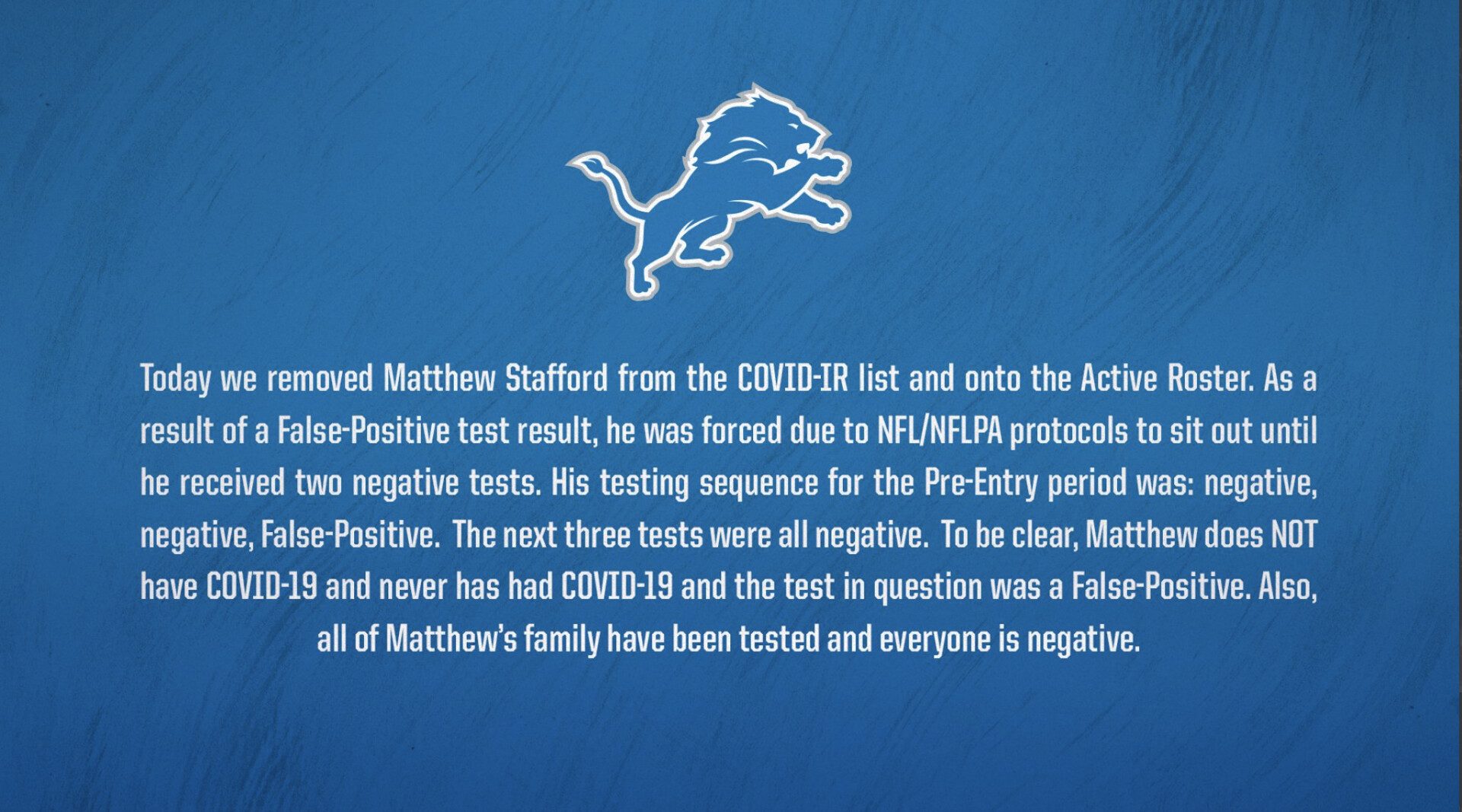 Detroit Lions, Matthew Stafford