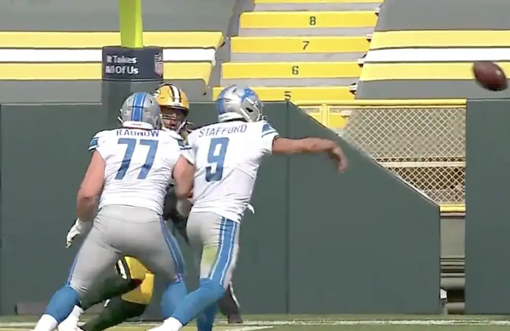 lions game winning touchdown reversed today