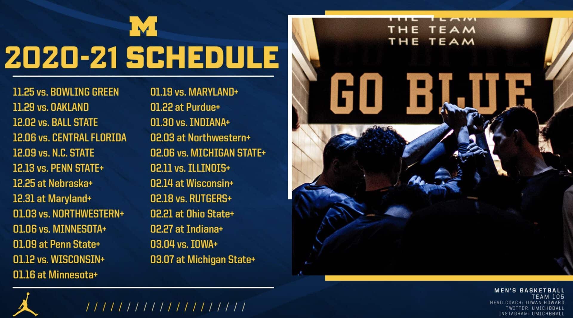 Michigan Basketball releases full 202021 schedule Detroit Sports Nation