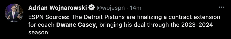 Dwane Casey, Detroit Pistons