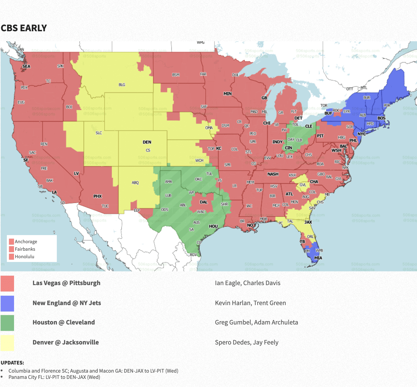 NFL Week 2 Coverage Maps