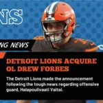 Drew Forbes Detroit Lions