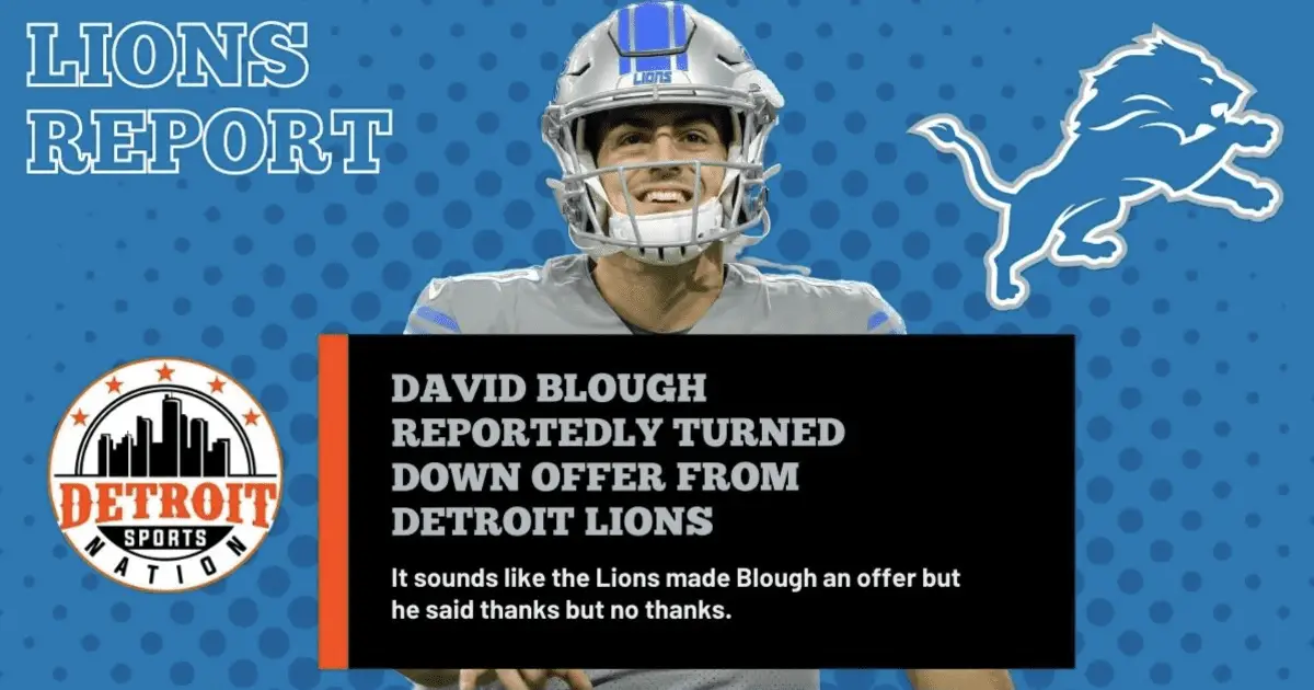 David Blough Detroit Lions