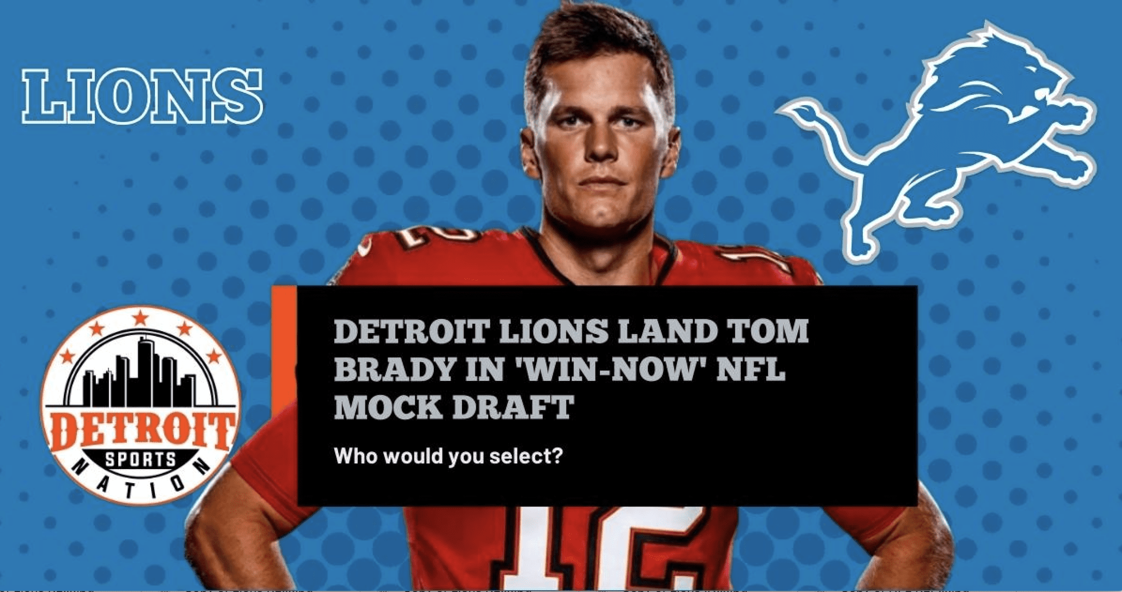 Tom Brady Detroit Lions