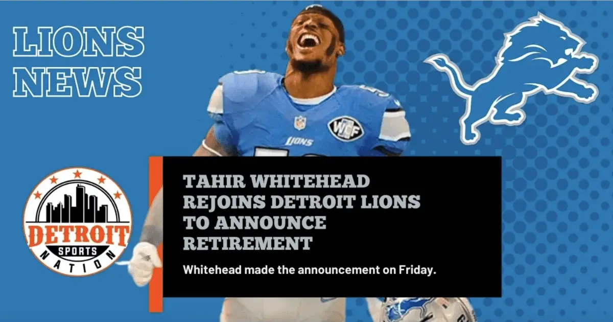 Tahir Whitehead Detroit Lions