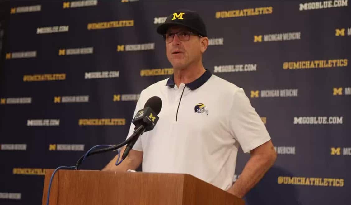 Jim Harbaugh comments on MSU tunnel assault