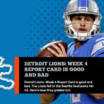 Detroit Lions: Week 4 Report Card