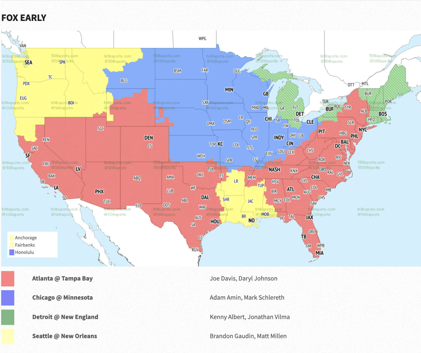 NFL Week 5 Coverage Maps