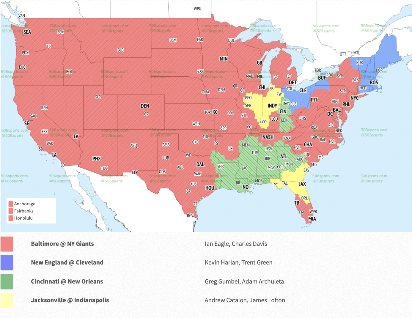 2022 NFL Week 6 coverage maps released - Detroit Sports Nation