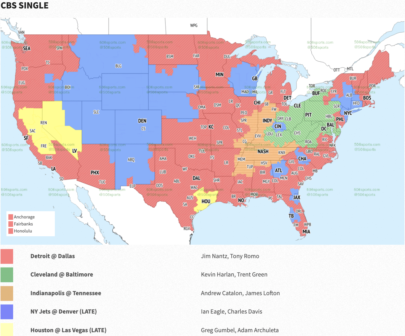NFL Week 7 Coverage Maps