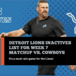 Detroit Lions Inactives List
