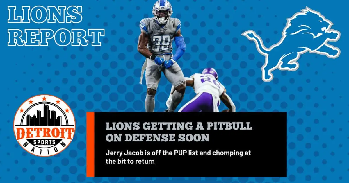 Jerry Jacobs ‘Pitbull’ on the mend could help bolster Detroit Lions Defense soon