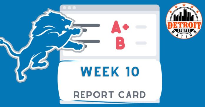 Detroit Lions Week 10 Report Card