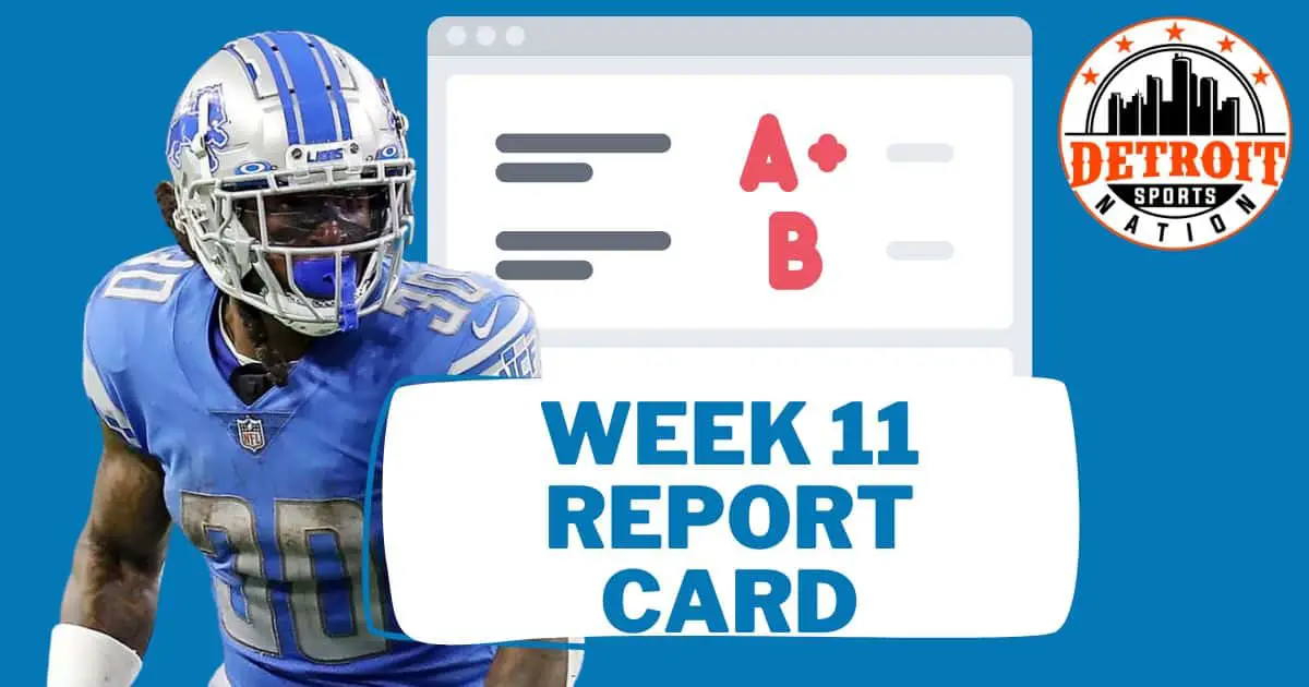 Detroit Lions Week 11 Report Card