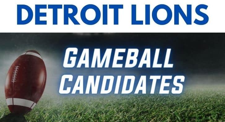 Week 9 Detroit Lions game ball candidates