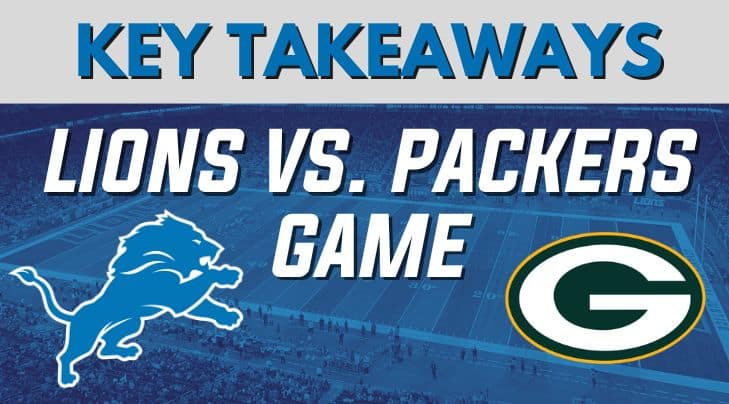 Key takeaways lions vs packers
