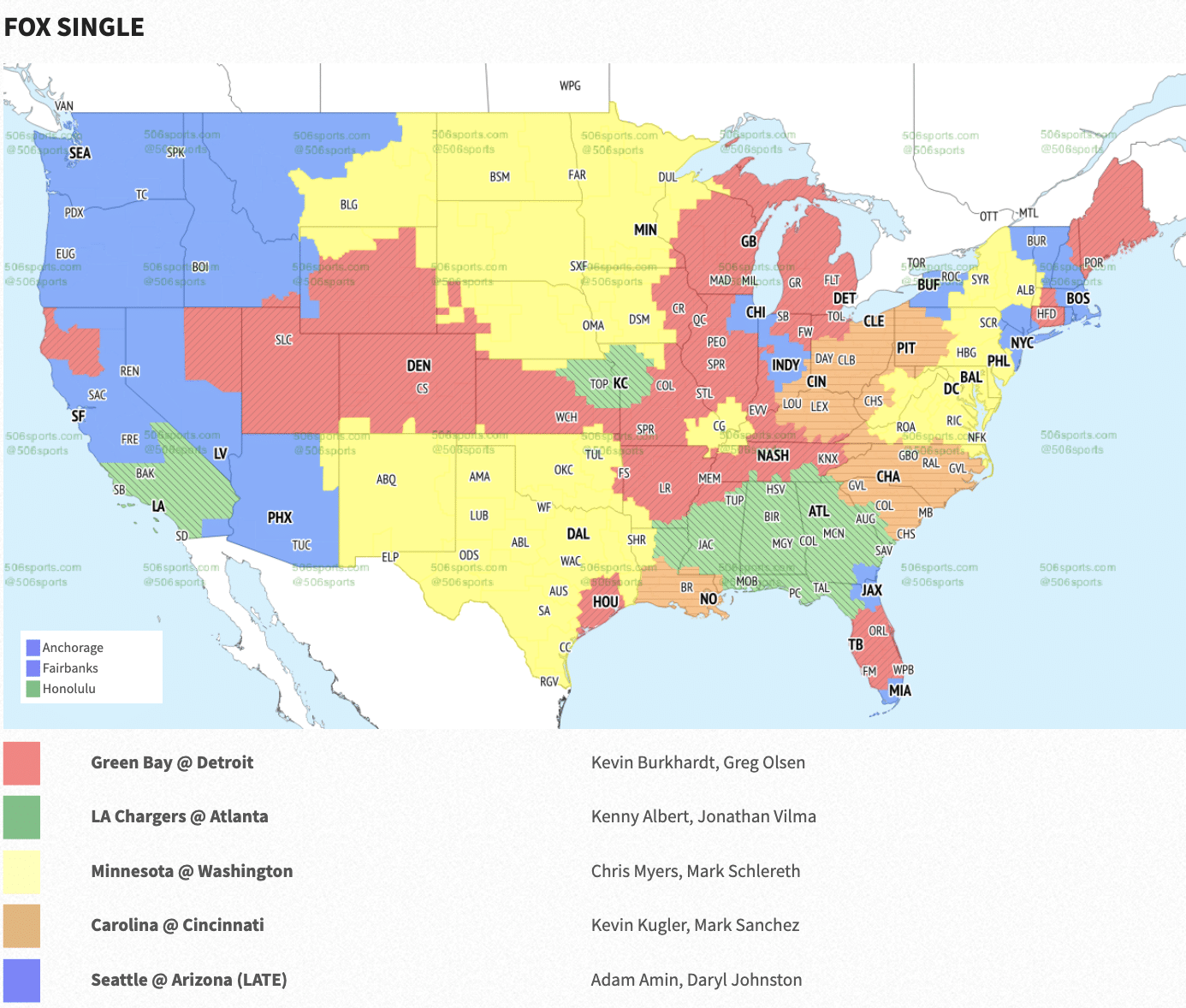 NFL Week 9 Coverage Maps