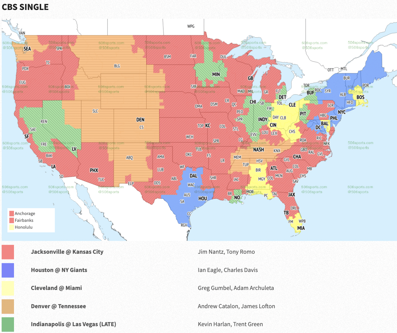 NFL Week 10 Coverage Maps