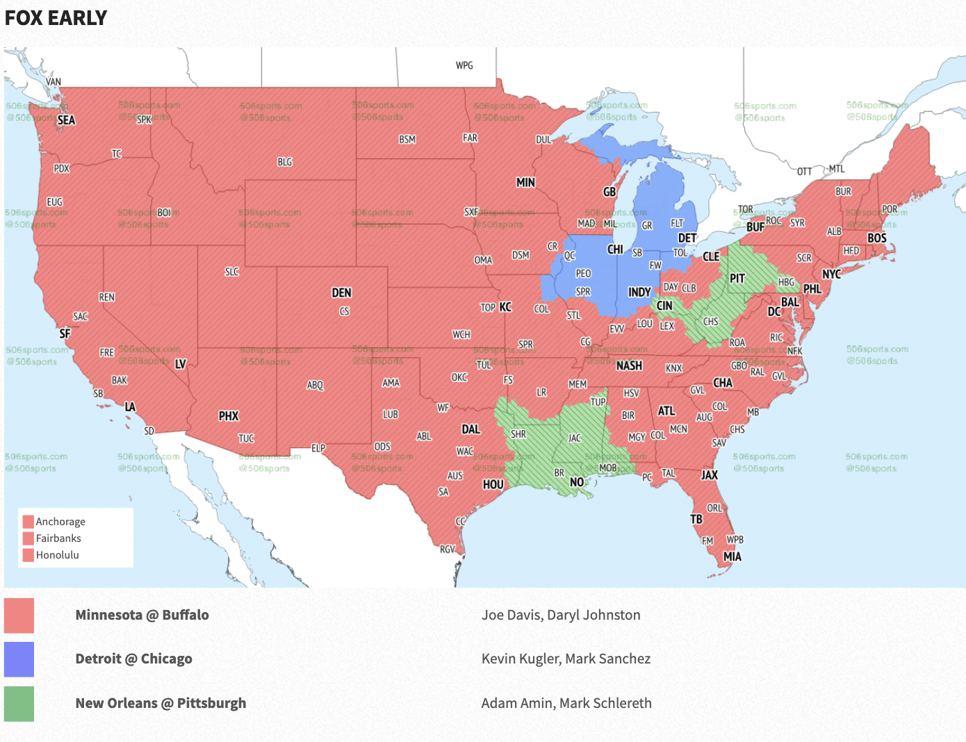 NFL Week 10 Coverage Maps