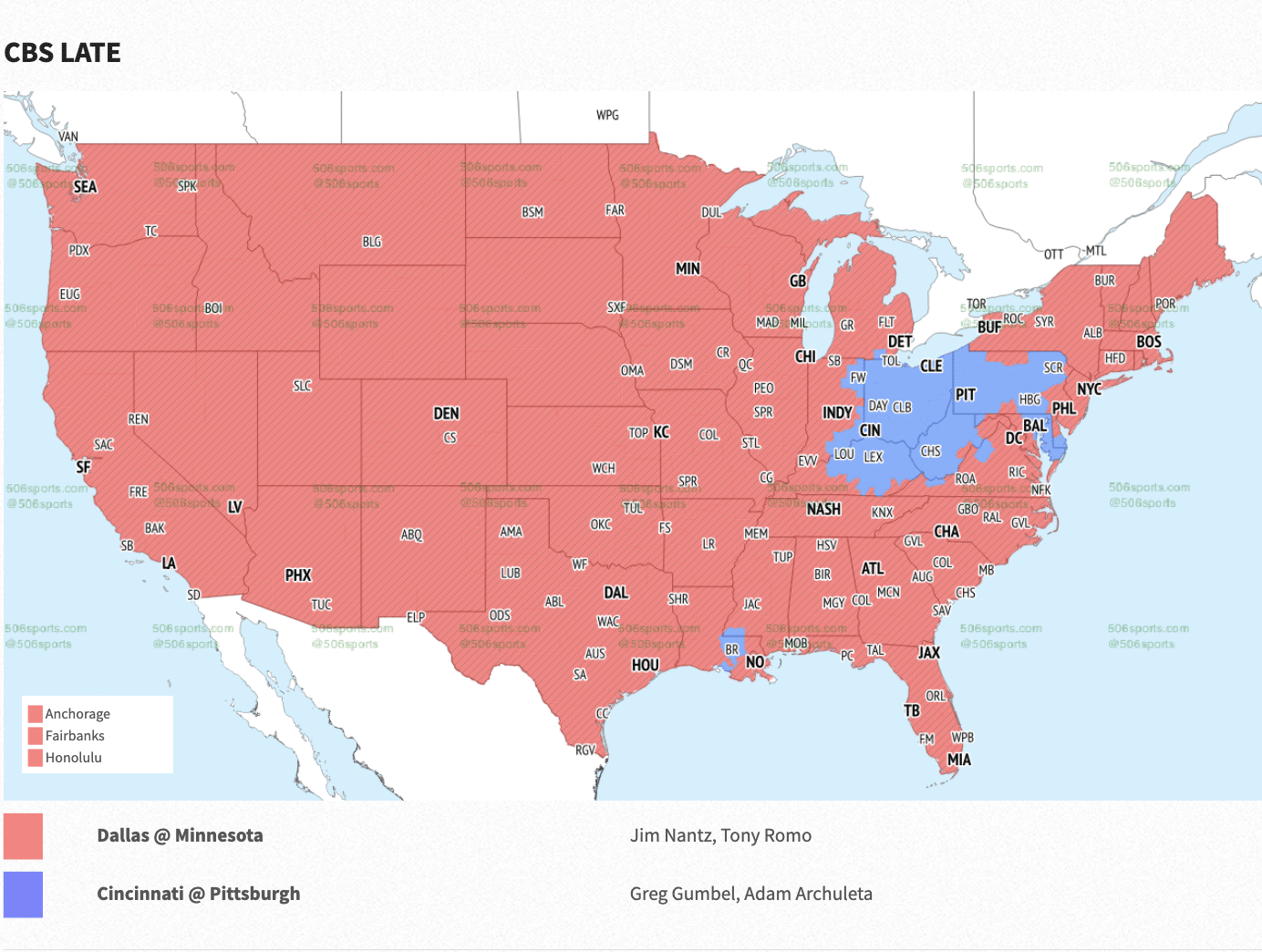 NFL Week 11 Coverage Maps