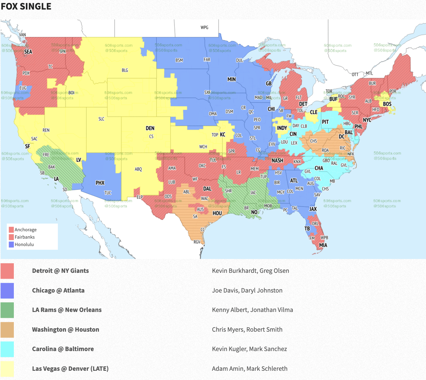 NFL Week 11 Coverage Maps