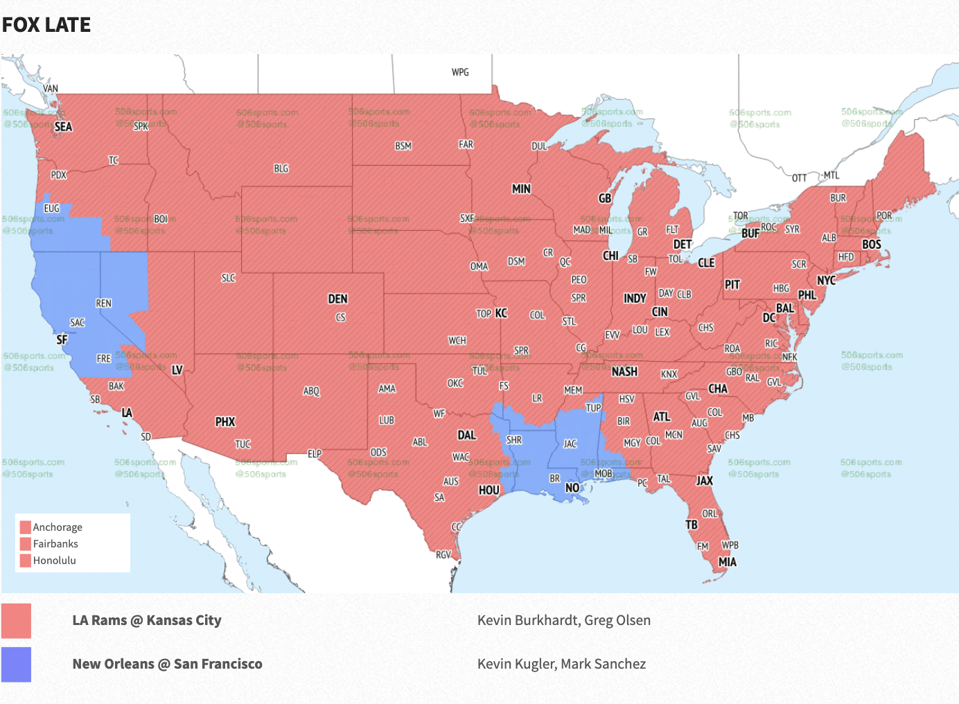 NFL Week 12 Coverage Maps