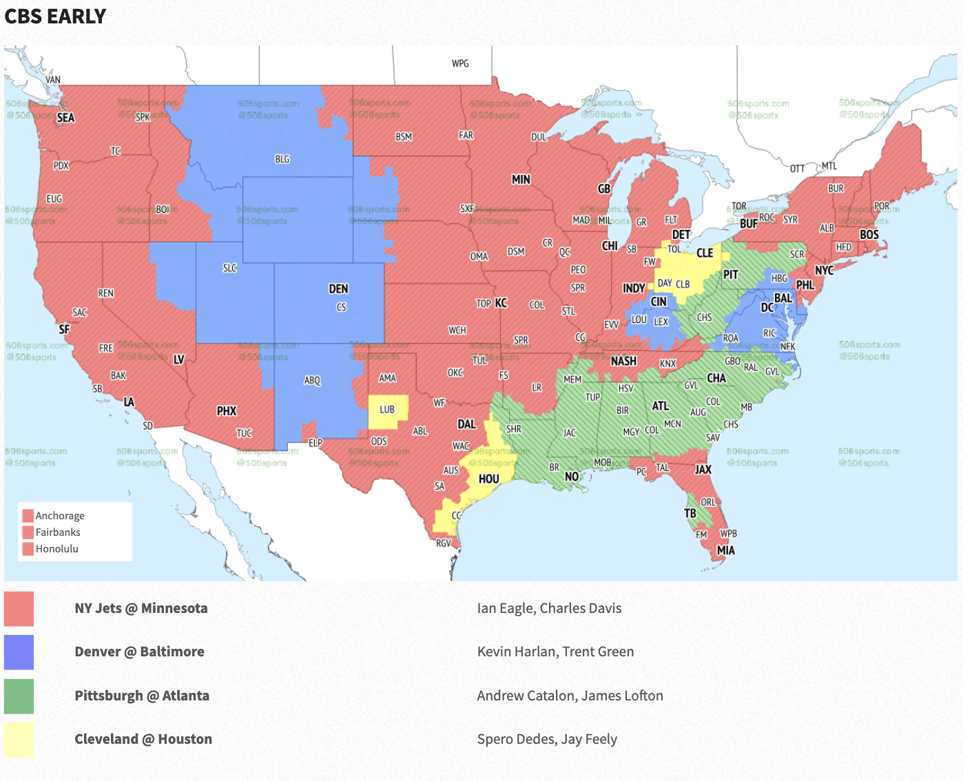 NFL Week 13 Coverage Maps