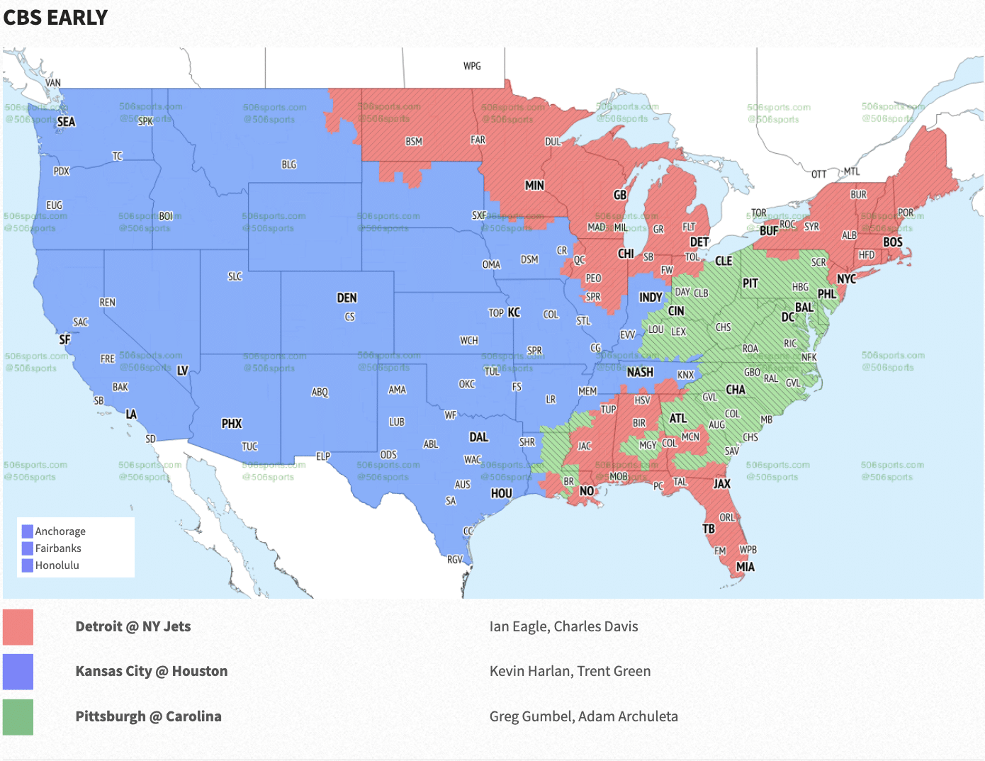 NFL Week 15 Coverage Maps
