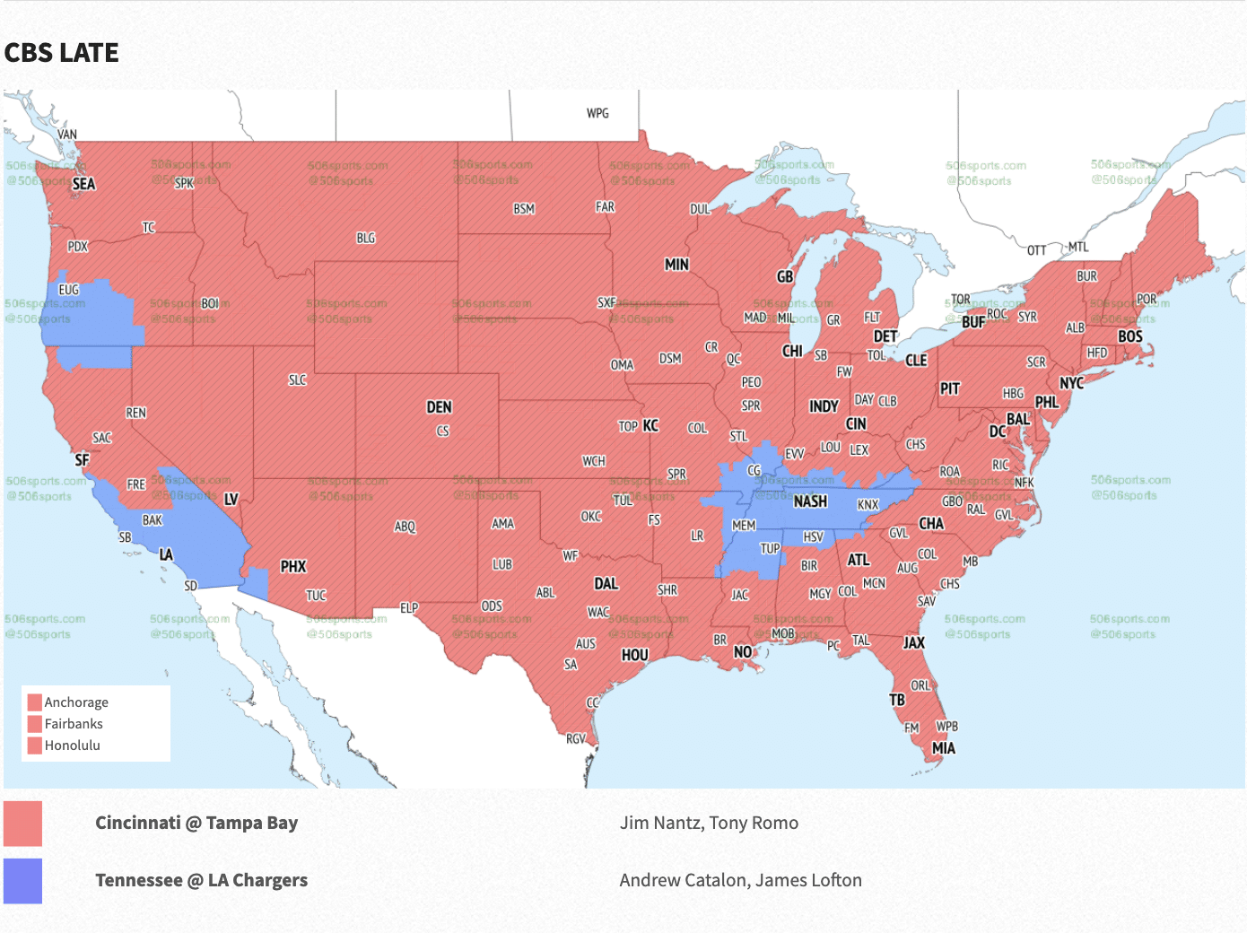 NFL Week 15 Coverage Maps