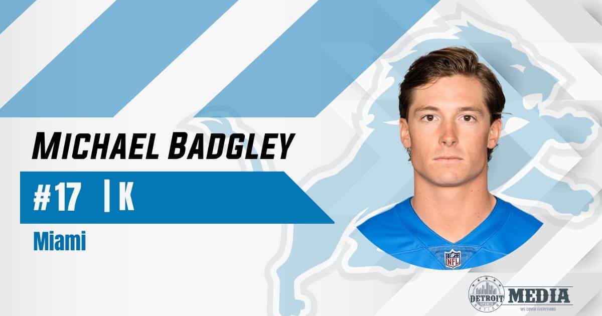 Michael Badgley Detroit Lions Detroit Lions sign Michael Badgley