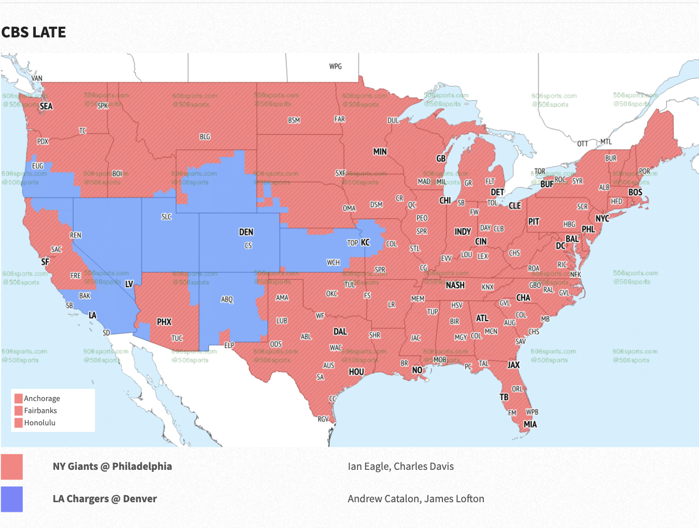 NFL Week 18 Coverage Maps