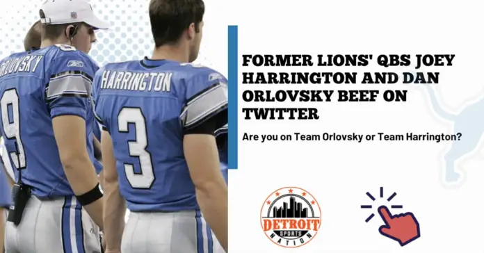 Joey Harrington Dan Orlovsky Detroit Lions