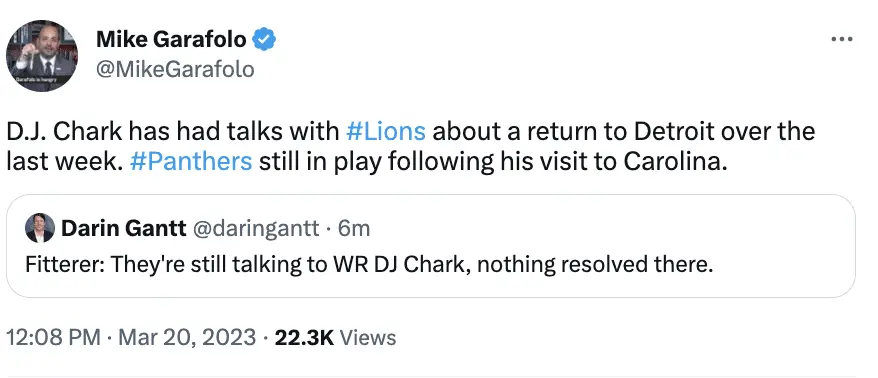 DJ Chark Detroit Lions Panthers