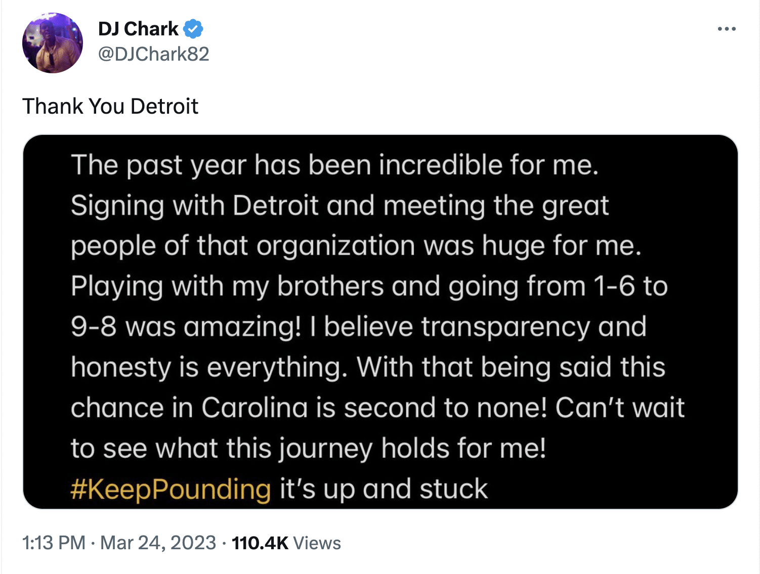 DJ Chark Detroit Lions Panthers