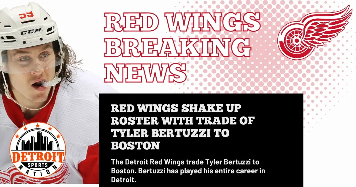 Red Wings trade Bertuzzi to Bruins for draft picks