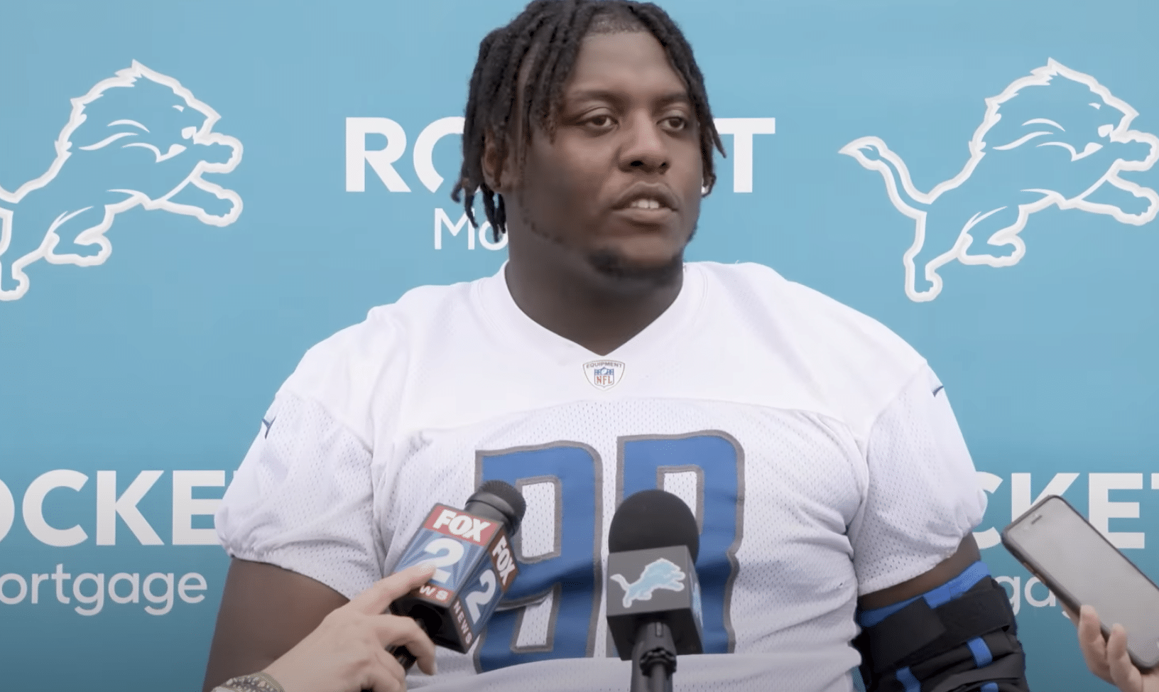 Brodric Martin Detroit Lions Brad Holmes Why hasn't Brodric Martin played? Detroit Lions DC Aaron Glenn explains Why Detroit Lions rookie DT Brodric Martin has not been playing