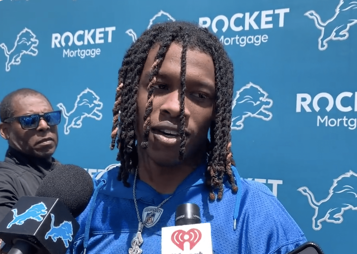 Jameson Williams. addresses dropped pass 2023 Detroit Lions Jared Goff NFL Starling Thomas Dan Campbell NFL is undecided on Jameson Williams' rule Jameson Williams' suspension