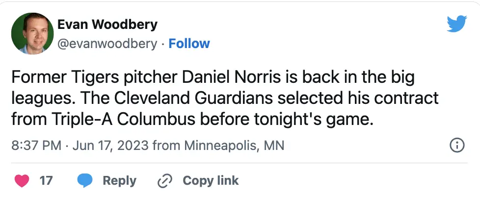 Detroit Tigers Daniel Norris