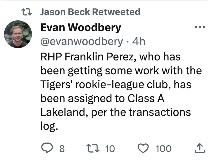 Detroit Tigers Franklin Perez