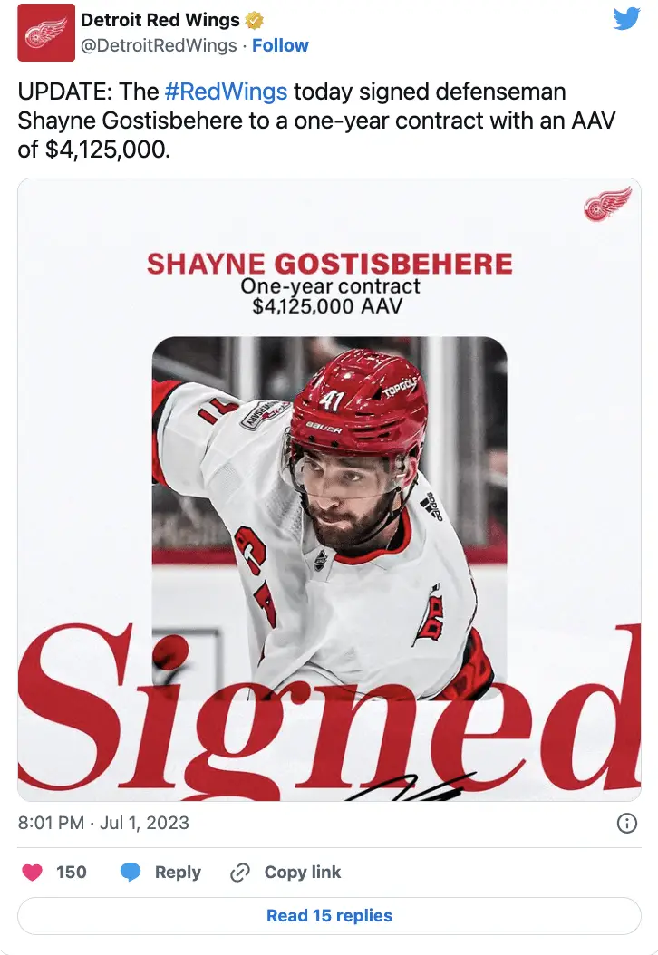 Detroit Red Wings Shayne Gostisbehere