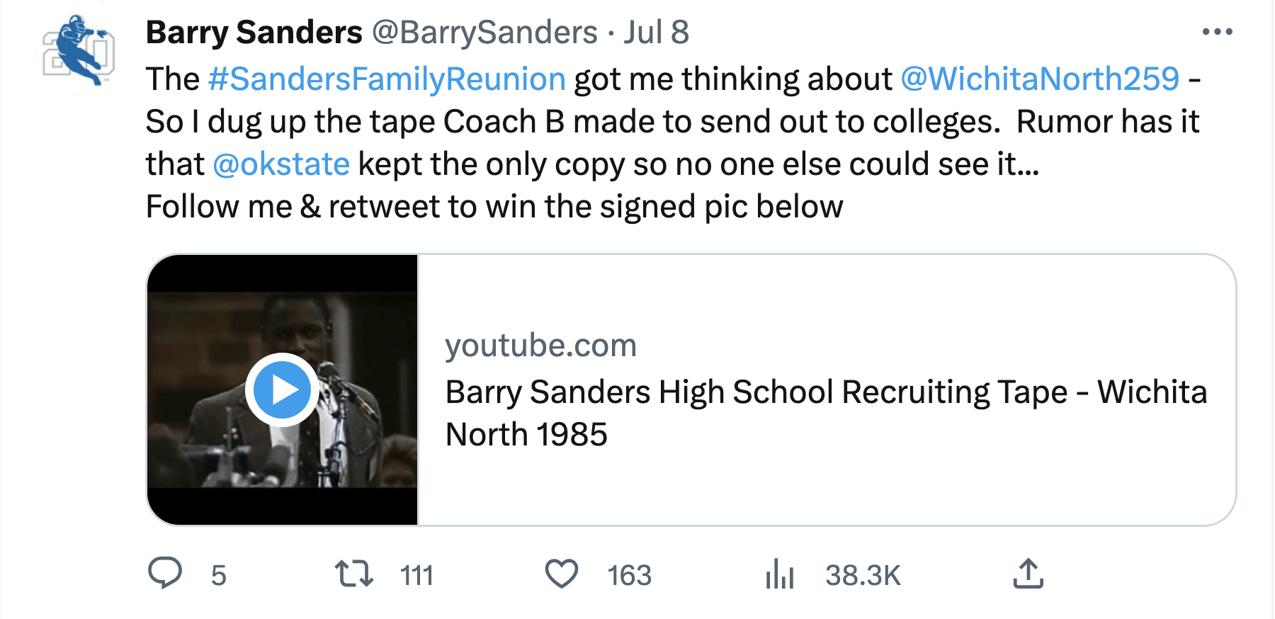Barry Sanders Barry Sanders High School Recruiting