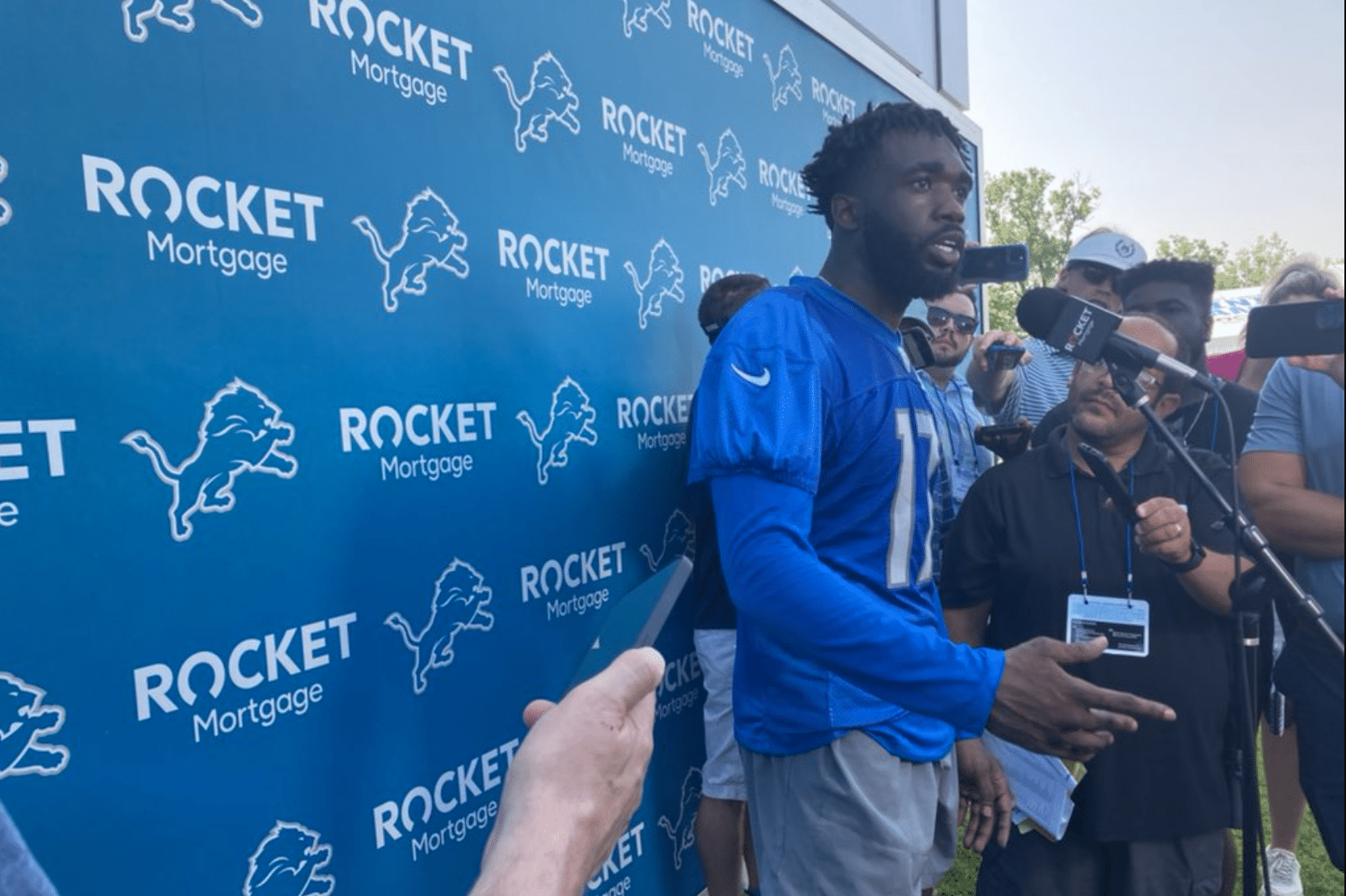Denzel Mims suffers injury at Detroit Lions training camp - Detroit Sports  Nation