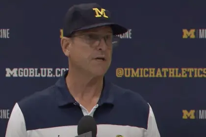 Michigan Football Coach Jim Harbaugh weighs in on suspension Jim Harbaugh responds to question about Mel Tucker